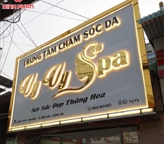 GIA CÔNG NẸP INOX BẢNG HIỆU QUẢNG CÁO